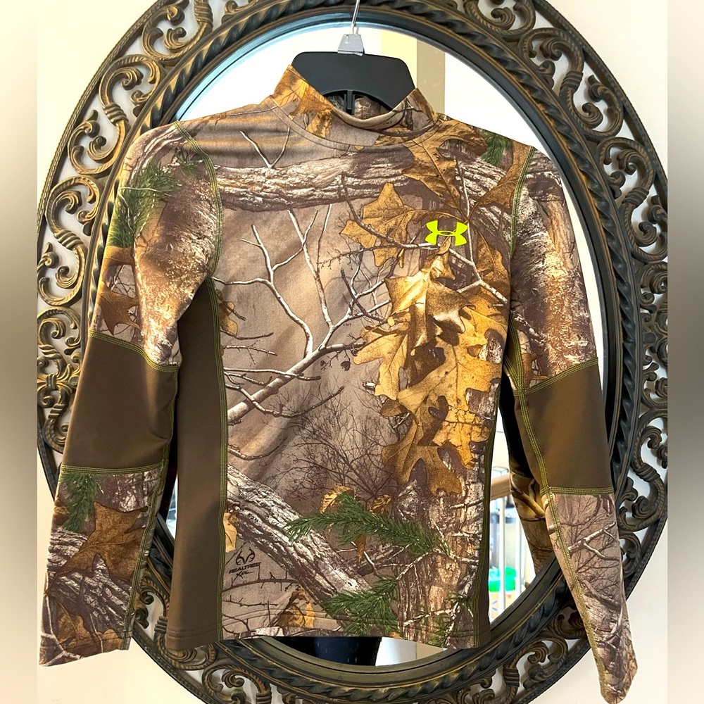 Under Armour Youth Scent Control Tevo Mock Shirt - Realtree Xtra 'Camouflage'